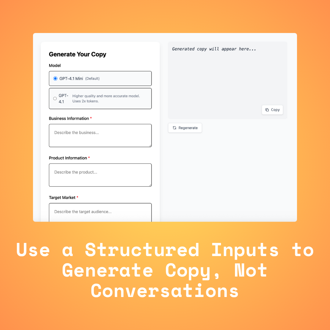 Structured Inputs, Not Chat